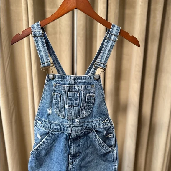 Carnage Distressed Blue Denim Overalls - Picture 2 of 3